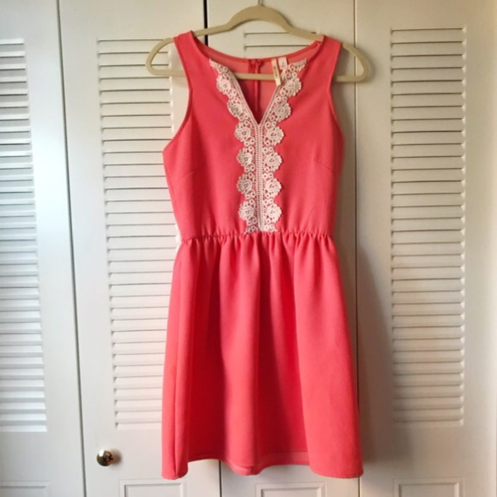 Peach Miami skater dress from Francesca’s